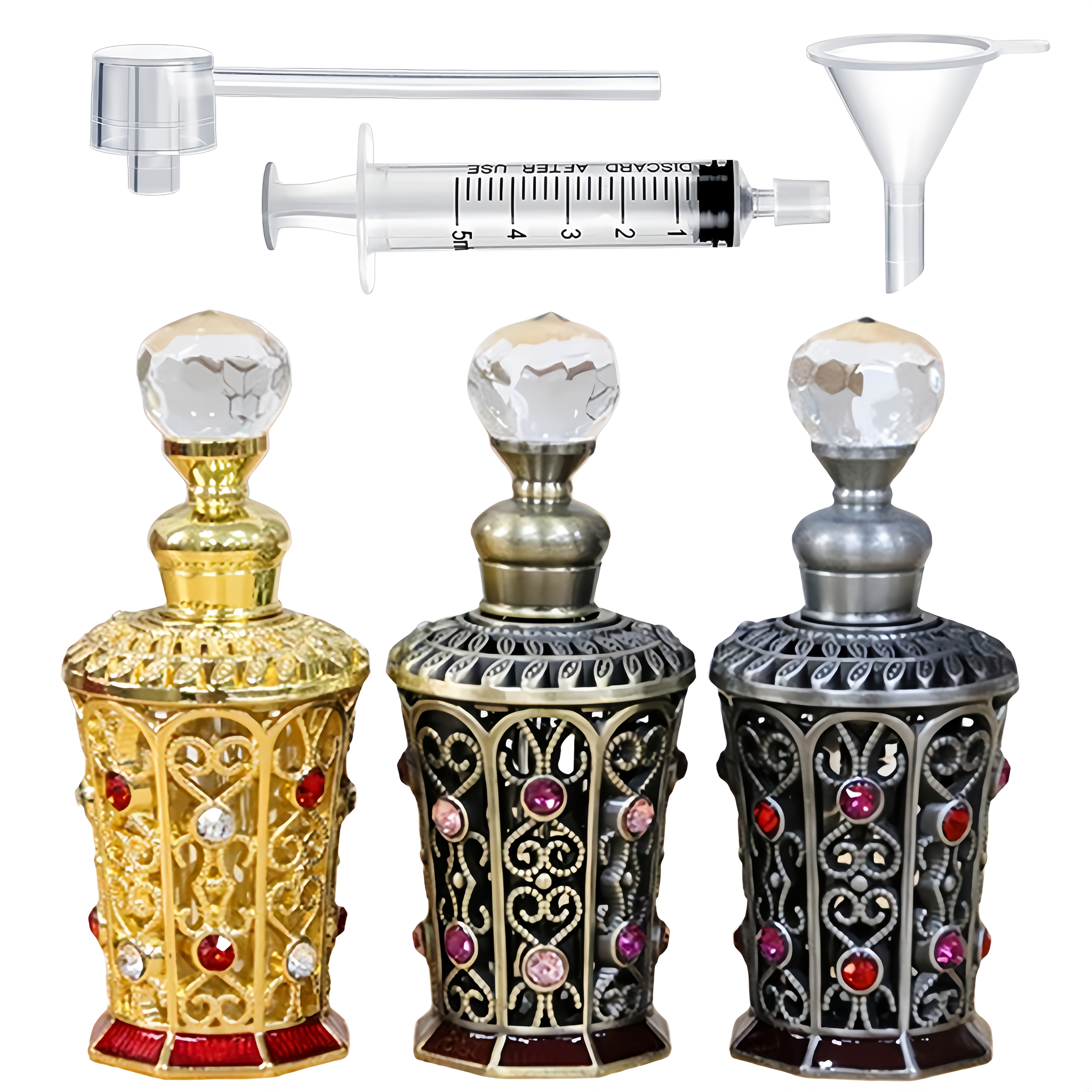Luxury Skincare Oil - A Set of Vintage-Style Dispensing Bottles,