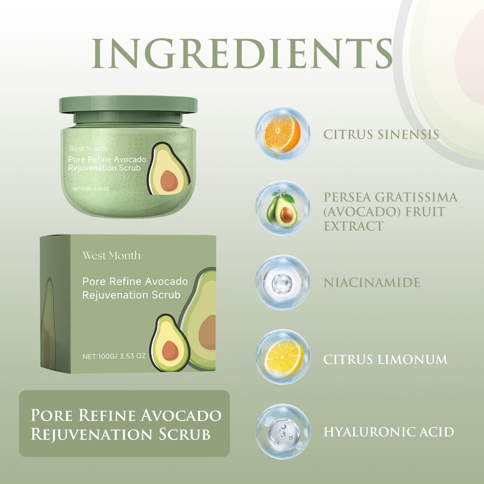 Avocado Ice Cream Body Scrub 1 - مراجعة Luxury Glow Skincare وسعره