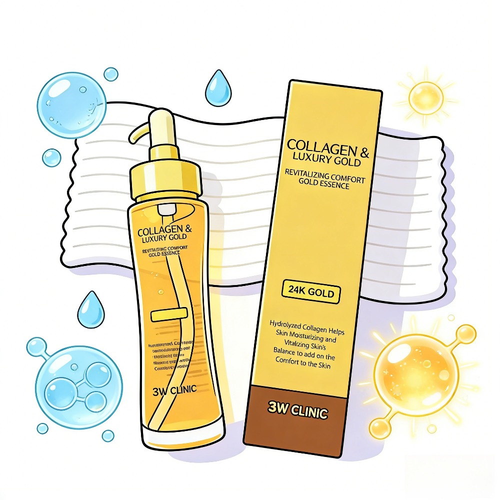 3WCLINIC Collagen & Luxury Gol - مراجعة Luxury Skincare In Korea وسعره